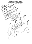 CONTROL PANEL PARTS Diagram and Parts List for GHW9400PW3  Whirlpool Washer