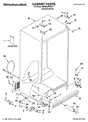 CABINET PARTS Diagram and Parts List for KSRG22FKSS17  KitchenAid Refrigerator