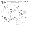 FRAME AND CONSOLE Diagram and Parts List for DU929PFGB0  Whirlpool Dishwasher
