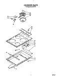 COOKTOP Diagram and Parts List for RS610PXYH0  Whirlpool Range