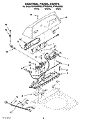 CONTROL PANEL PARTS Diagram and Parts List for WTW6300SB2  Whirlpool Washer