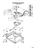MACHINE BASE Diagram and Parts List for AL5143VW1  Whirlpool Washer