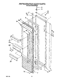 REFRIGERATOR DOOR Diagram and Parts List for KSSS36QDX02  KitchenAid Refrigerator