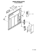 INNER DOOR PARTS Diagram and Parts List for DU895SWPU0  Whirlpool Dishwasher