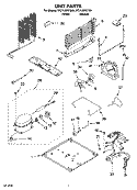 UNIT PARTS Diagram and Parts List for RT21LMXKQ09  Roper Refrigerator