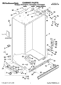 CABINET PARTS Diagram and Parts List for KSSO36QMB01  KitchenAid Refrigerator