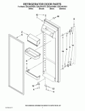REFRIGERATOR DOOR PARTS Diagram and Parts List for ED5LHAXWT01  Whirlpool Refrigerator
