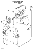 ICEMAKER PARTS, OPTIONAL PARTS Diagram and Parts List for IS22AGXTQ00  Inglis Refrigerator