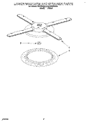 LOWER WASHARM AND STRAINER Diagram and Parts List for KUDC230B0  KitchenAid Dishwasher