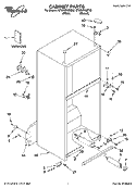 CABINET PARTS Diagram and Parts List for ET9FHTXMQ02  Whirlpool Refrigerator