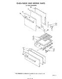 OVEN DOOR AND BROILER Diagram and Parts List for SF302BSKN0  Whirlpool Range
