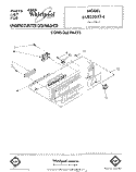 CONSOLE Diagram and Parts List for DU8550XT4  Whirlpool Dishwasher