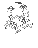 COOKTOP Diagram and Parts List for SF385PEWW0  Whirlpool Range