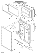 DOOR Diagram and Parts List for ET8RHMXKT00  Whirlpool Refrigerator