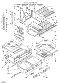 SHELF, LIT/OPTIONAL Diagram and Parts List for ET20DMXAB01  Whirlpool Refrigerator