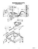 MACHINE BASE Diagram and Parts List for RAL6245AG0  Whirlpool Washer