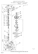 GEARCASE Diagram and Parts List for LLN8244AW0  Whirlpool Washer