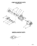 PUMP AND MOTOR, MISCELLANEOUS Diagram and Parts List for DU4000XY0  Whirlpool Dishwasher