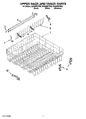UPPER RACK AND TRACK PARTS Diagram and Parts List for GU3200XTSQ2  Whirlpool Dishwasher