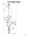 BRAKE AND DRIVE TUBE Diagram and Parts List for KAWE460WAL3  KitchenAid Washer