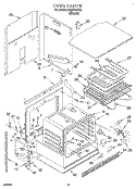 OVEN, LITERATURE Diagram and Parts List for RB220PXYB2  Whirlpool Wall Oven