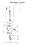 BRAKE AND DRIVE TUBE Diagram and Parts List for LA7088XTM0  Whirlpool Washer