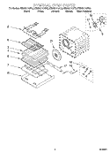 INTERNAL OVEN Diagram and Parts List for KEMS377GBL2  KitchenAid Microwave Oven Combo