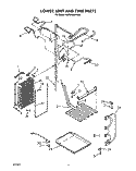 LOWER UNIT AND TUBE Diagram and Parts List for KSSS42MWX00  KitchenAid Refrigerator