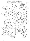 CABINET AND STIRRER Diagram and Parts List for KEMS377DAL2  KitchenAid Microwave Oven Combo