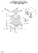 INTERNAL OVEN Diagram and Parts List for KEMS378BBL3  KitchenAid Wall Oven