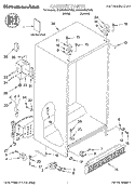 CABINET, LITERATURE Diagram and Parts List for 4KSRS25QFW03  KitchenAid Refrigerator