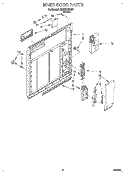 INNER DOOR Diagram and Parts List for DU400CWDB1  Whirlpool Dishwasher