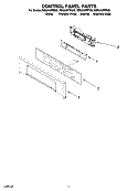 CONTROL PANEL PARTS Diagram and Parts List for RBS245PRB00  Whirlpool Wall Oven
