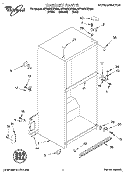 CABINET Diagram and Parts List for 8ET20PKXEG00  Whirlpool Refrigerator