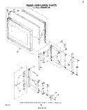 DOOR AND LATCH Diagram and Parts List for RM955PXLW0  Whirlpool Microwave Oven Combo