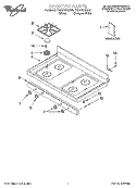 COOKTOP PARTS Diagram and Parts List for YSF315PEGW6  Whirlpool Range