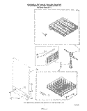 DISHRACK AND PANEL Diagram and Parts List for DU8550XT1  Whirlpool Dishwasher