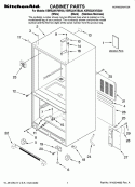 CABINET PARTS Diagram and Parts List for KBRS22KVWH00  KitchenAid Refrigerator
