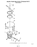 HEATER, PUMP AND LOWER SPRAYARM Diagram and Parts List for DU9200XT3  Whirlpool Dishwasher