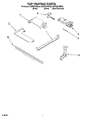 TOP VENTING PARTS Diagram and Parts List for KGRI801PBL00  KitchenAid Range
