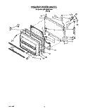 FREEZER DOOR Diagram and Parts List for 8ET18RKXYN01  Whirlpool Refrigerator