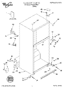 CABINET, LITERATURE Diagram and Parts List for ET18HPXHW00  Whirlpool Refrigerator