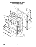 REFRIGERATOR DOOR Diagram and Parts List for RT18BMXBL00  Roper Refrigerator