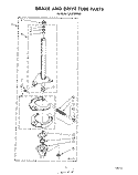 BRAKE AND DRIVE TUBE Diagram and Parts List for LA5570XPW3  Whirlpool Washer