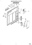 INNER DOOR Diagram and Parts List for RUD3000DB0  Roper Dishwasher