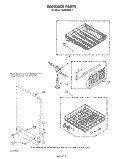DISHRACK Diagram and Parts List for DU4500XR2  Whirlpool Dishwasher
