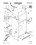 CABINET Diagram and Parts List for 3XARG457WP00  Whirlpool Refrigerator