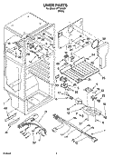 LINER PARTS Diagram and Parts List for IPT184300  Inglis Refrigerator