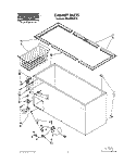 SECTION Diagram and Parts List for RH1500RXW00  Roper Freezer