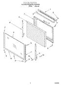DOOR Diagram and Parts List for FGP325HN0  Roper Range